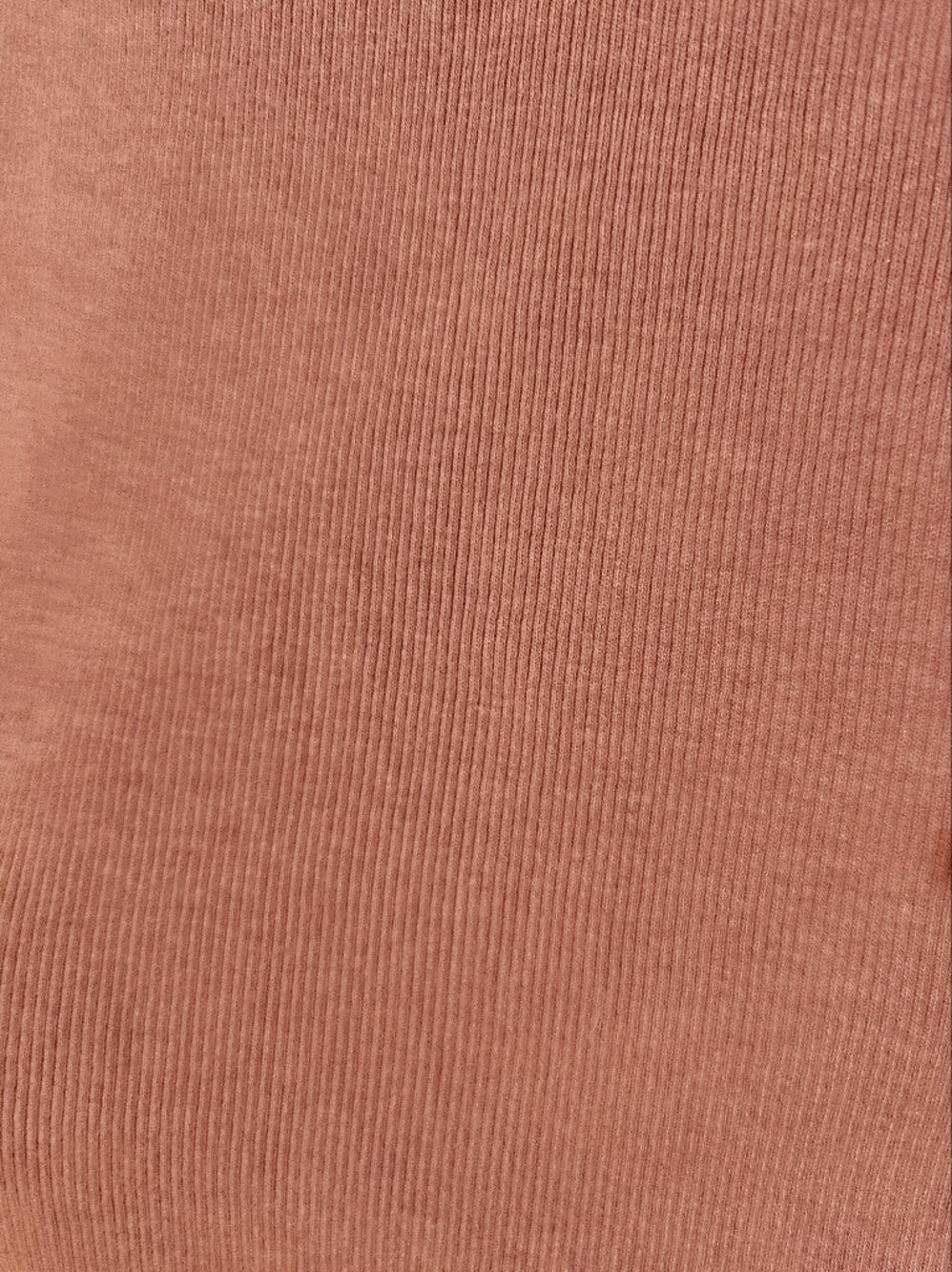 JOIE Taupe  Fitted Ribbed Knit Pima Cotton Mock-neck Short-Sleeved Top Sz Large - Picture 4 of 11